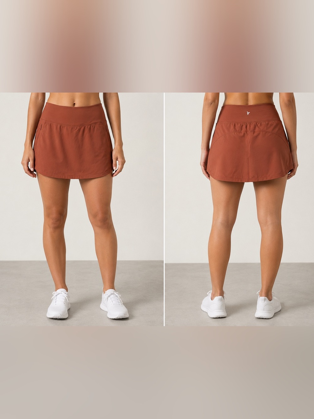 Old Navy StretchTech Women’s Small Rust Athletic Skort Quick Dry NWT